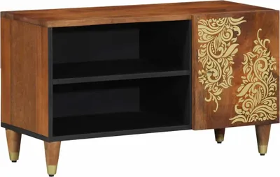 Zdjęcie produktu dla Szafka pod telewizor z półką Miodowy brąz 80 x 33 x 46 cm