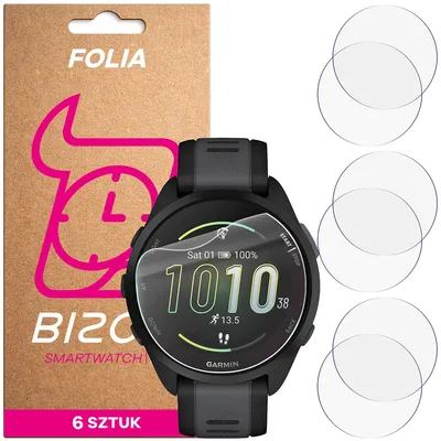 Produktbild von 6x Schutzfolie für den Bildschirm für Garmin Forerunner 165, Bizon Watch HydroFlex