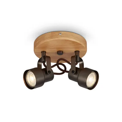 Produktbild von Briloner TAHUN GU10 Spotleuchte 2-fach 10W Antik-Grau Warmweiss