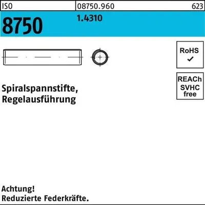 Produktbild von Reyher  Spiralspannstifte ISO 8750 1.4310 5 x 14 (500 Stück)