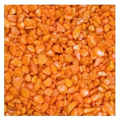 Produktbild von Eurosand Nuggets 6-8mm (gerundete Dekosteine, Farbsteine) 1 kg. ORANGE -70