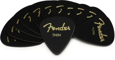 Produktbild von Plektrum Gitarrenplektrum Plektron - Dünn - Schwarz - 12 Stück - Für Gitarre