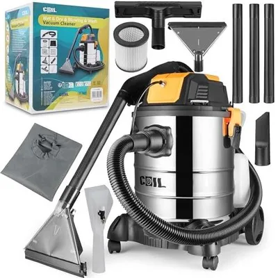 Zdjęcie produktu dla Odkurzacz na mokro sucho 4 w 1 zbiornik 25 l moc 1300 w czyszczenie dywanów