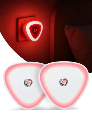 Produktbild von Lamptobe 625nm Nachtlicht Steckdose Rot, Fsanftes Licht, Ohne Blaulicht – Dreieckig