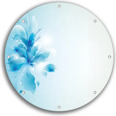 Produktbild von Wallario rundes Outdoor-Poster für Garten oder Balkon, Motiv Blaues Blumenbuket, 30 cm Durchmesser