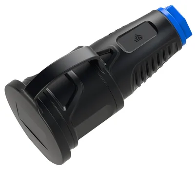 Obrázok produktu pre BACHMANN ochranná zástrčka z plnej gumy CEE7/3, kryt, IP54, čierna / modrá
