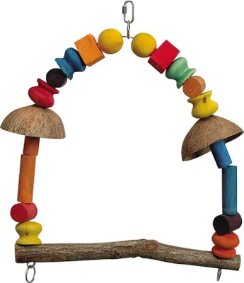 Produktbild von Ollesch Vogelspielzeug 58 cm Holzbogen natur-bunt