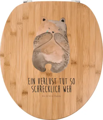 Produktbild von Mr. & Mrs. Panda Klo-Deckel Bär Verlust - Transparent - Geschenk, Klodeckel, Toilettendeckel, Teddy, WC-Sitz, WC Sitz, Deckel, Brille