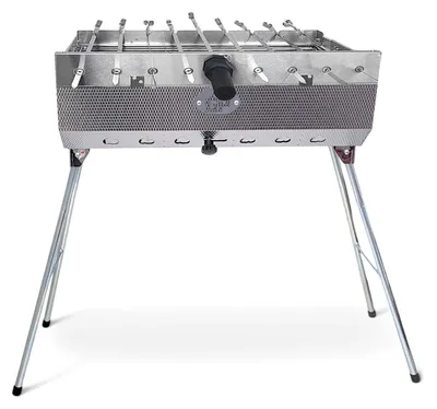 Produktbild von Mangal Set Taschkent Schaschlikgrill mit 9er Drehspieß Spieße Motor