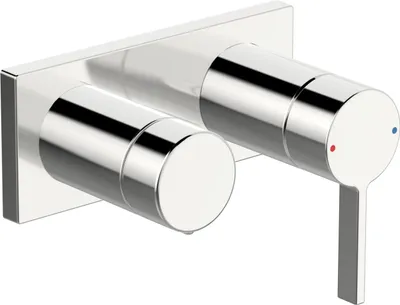 Produktbild von HANSA HANSALOFT Wannen- und Brausearmatur, Fertigmontageset, Rosette eckig, Unterputz, 57649583