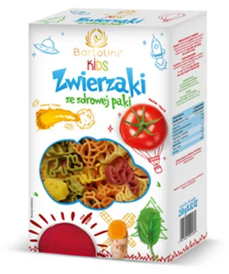 Immagine prodotto di Makaron pszenny Bartolini Kids Zwierzątka 250 g
