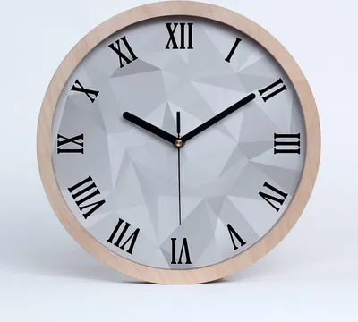 Produktbild von Holzuhr 20fi cm wanduhr - schwarze Spitzen - abstrakt Dreiecke