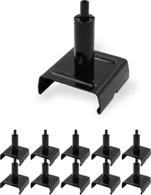 Produktbild von 10x Drahtseilhalter / Gripper 15, mit Clip für EUTRAC 3-Phasen-Stromschienen | schwarz
