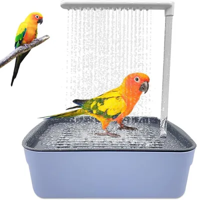 Produktbild von Vogelbad 31,5x24x21,5 cm, für Sittiche und Papageien, automatische Wasserkirkulation, USB, für Innenbereich