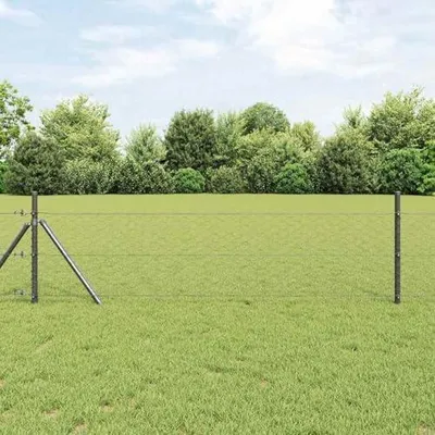Produktbild von Sechseckzaun in Grau 1,4 x 50 m aus Stahl für Hühnerställe, Kaninchengehege und Wildschutz