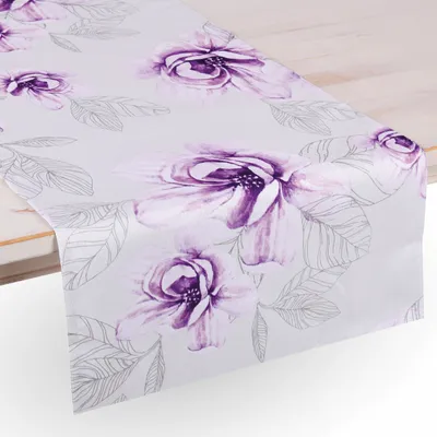 Produktbild von Tischdecke Sommer mit brillantem Druck ( Mitteldecke 80x80cm ) "Blumen" Frühling Tischdekoration für den Esstisch - Unterlage