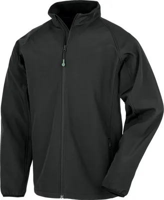 Produktbild von Result Genuine Recycled R901M | Mens Recycled 2-Layer Printable Softshell Jacket - Farbe: Black - Größe: M