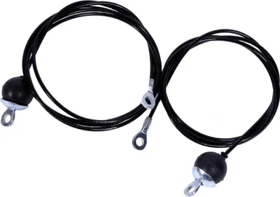Produktbild von GORILLA SPORTS® Stahlseil für Kabelzug - 241,5 cm, Einzeln, Kunststoff ummantelt, bis 280 kg Belastbar - Drahtseil, Latzug, Seilzug, Fitness-Kabel, Fitnessgerät, Krafttraining