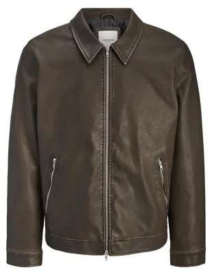 Image de Jack & Jones 12278839_274_XL, Veste d'extérieur, Unie, Adulte, Fermeture éclair, Polyester, Marron