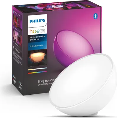 Immagine prodotto di Philips Hue Go White and Color Smart Portable Lamp - Bluetooth Compatible - Alexa. Google and Apple HomeKit