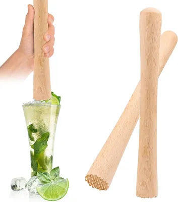 Zdjęcie produktu dla Zestaw drewnianych tłuczków, 2 sztuki, wymiary 31 x 3 cm, do fermentacji i kiszenia kapusty