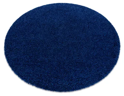 Obrázek produktu pro Kulatý koberec SOFFI shaggy 5cm tmavě modrý modrý kruh PRŮMĚR 160 cm
