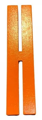Produktbild von Design Letters Holzbuchstabe H Orange (12cm)