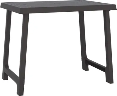 Produktbild von Campingtisch Anthrazit 79x56x64 cm PP Holzoptik