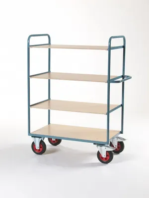 Produktbild von NIES Modell T5 Leichter Etagenwagen, Ladefläche:4 Ladeflächen