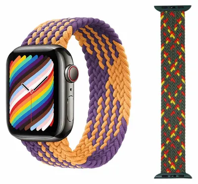 Produktbild von Für Apple Watch Series 10 46mm / 1 + 2 Ultra 49mm 9 / 8 / 7 45 / 6 SE 5 4 44 / 3 2 1 42mm Uhr Nylon Armband Ersatz