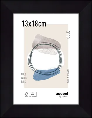 Produktbild von accent by nielsen Holz Bilderrahmen Oslo, 13x18 cm, Schwarz