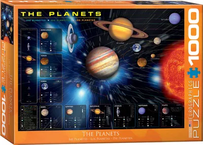 Produktbild von 1000 Teile Puzzle - Puzzle - Die Planeten unseres Sonnensystems + Puzzle Alu Rahmen für 1000er