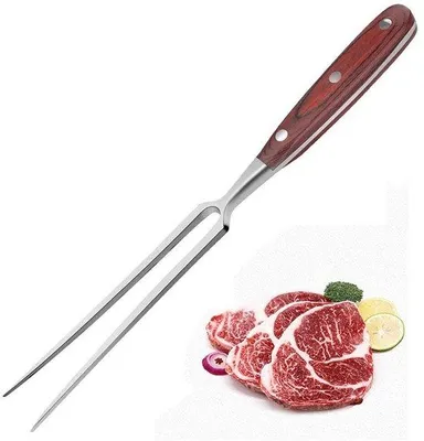 Image de Fourchette de cuisine en acier, ustensile pour barbecue, fourchette à viande, gadget de cuisine