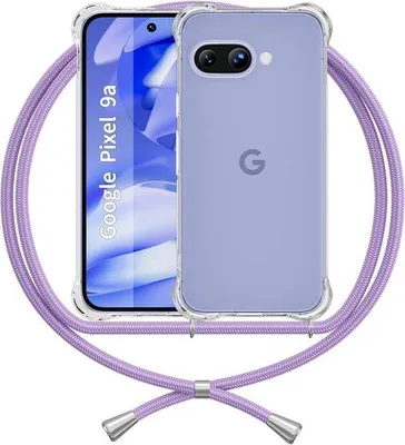 Productafbeelding van Transparante Telefoonhoesje met Verstelbaar Koord voor Google Pixel 9a