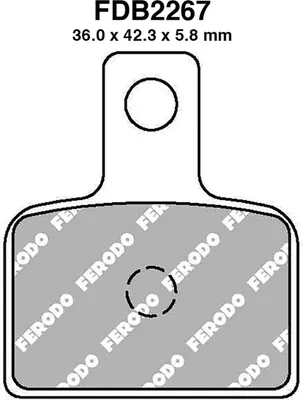 Imagen del producto de FERODO FDB2267SG, juego de pastillas de freno para la parte trasera