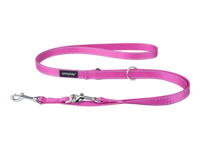 Produktbild von Verstellbare Hundeleine 6 in 1 REFLECTIVE, Rosa L Amiplay