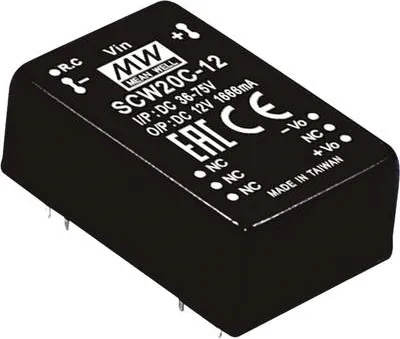 Productafbeelding van MEAN WELL SCW20A-12 netvoeding en spanningsomvormer (SCW20A-12)