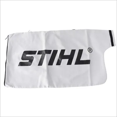A white Stihl branded bag laid flat against a white background.