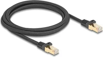 Image de Delock 80318 DELOCK RJ45 Netzwerkkabel Cat.6A S/FTP St. zu St. 2m schwarz
