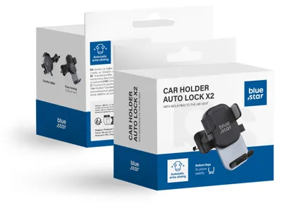 Obrázek produktu pro BLUE STAR AUTO LOCK X2 držák do auta vhodný do mřížky chladiče černý