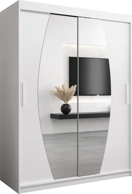 Produktbild von Kleiderschrank, Schiebetürenschrank Schlafzimmer, Schrank mit Spiegel ELYPSE 150 cm