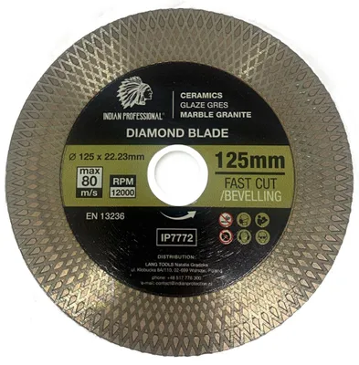 Productafbeelding van DIAMANTZAAGSCHIJF 125 mm x 1,9 mm x 22,2 mm, SNIJREKENING, PROFESSIONEEL, INDIË