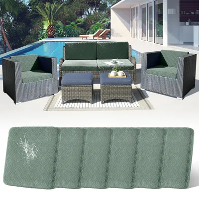Produktbild von 6 Stück Outdoor Kissen Wetterfest Sofabezug Wasserdicht Sofa Sitzkissenbezug Outdoor Sofa Überzug Bezüge Für Gartenpolster Sofa Cushion Cover Stuhlkissen Ersatz,Hellgrün