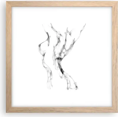 Produktbild von Gerahmtes Poster - Rahmen in heller Eiche - Frau Körper Nacktheit - 30x30 cm - Wand Bild - Wanddeko - Wandbilder - Kunstposter - Wandposter - Bilderrahmen - Bilder - Kunstdruck - P2NAC30x30-4938