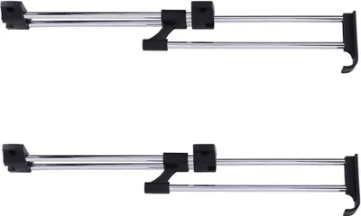 Produktbild von 2er Set Kleiderbügelhalter ausziehbar 30-52 cm | ausziehbare Kleiderstange für Schrank | Kleiderbügelauszug zum Schrauben | platzsparende Kleiderstange für Kleiderbügel & Hosenbügel | Schrankzubehör
