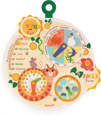 Image de Calendrier éducatif en bois  - À partir de 3 ans