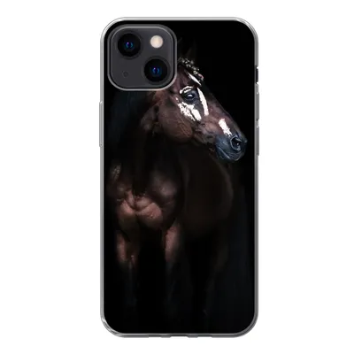 Produktbild von MuchoWow® Handyhülle Schutzhülle Hülle für iPhone 13 mini Pferd - Flecken - Licht Silikon Softcase Handy Hülle - Softcase