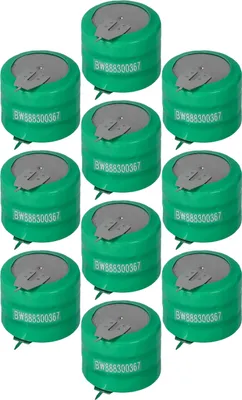 Produktbild von vhbw 10x NiMH Ersatz Knopfzellen-Akku Typ V250H 250mAh 3,6V kompatibel mit Modellbau-Akkus, Solar-Leuchten uvm.