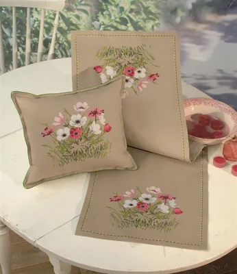 Produktbild von Eva Rosenstand Kreuzstich-Set "Blumen", 30x35cm