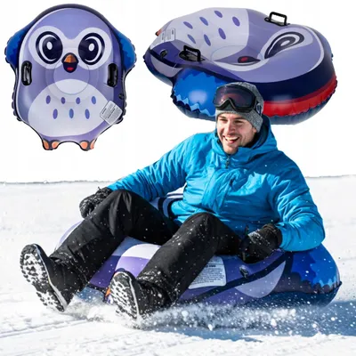 Productafbeelding van Oprolbare Pinguïn Sleetje met Handgrepen - 95 cm Winterplezier voor Kinderen